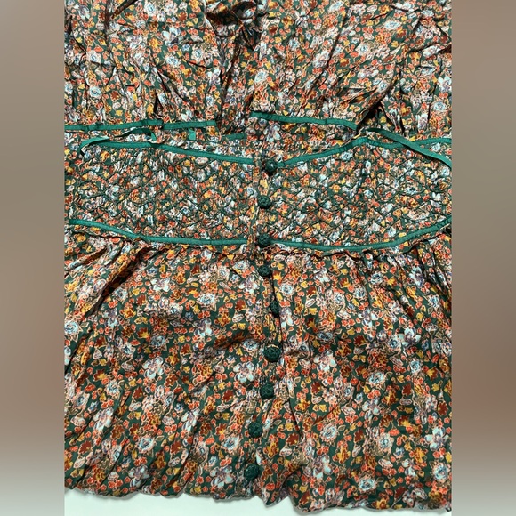 NWT FREE PEOPLE Molly Joe Floral Sundress In Forest Combo , Sz M - Picture 11 of 16